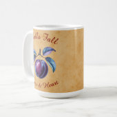 秋の収穫果実芸術とカスタム文字 コーヒーマグカップ (正面左)