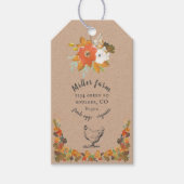 秋の収穫生卵クラフトラベル ギフトタグ