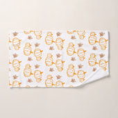 秋の収穫用カボチャと葉 バスタオルセット (ハンドタオル)