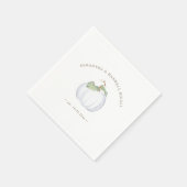 秋の収穫白かぼちゃ スタンダードカクテルナプキン (角)