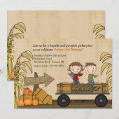 秋の収穫祭り ハイドアウェイ・パーティーのご案内 招待状 (正面/裏面)