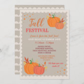 秋の収穫祭り パンプキン 紅葉 秋のイベント 招待状 (正面/裏面)