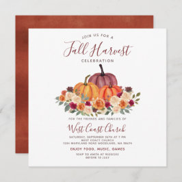 秋の収穫祭り、秋のお祭り、秋のコミュニティ 招待状