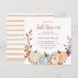 秋の収穫祭り、秋祭り、秋のコミュニティー 招待状