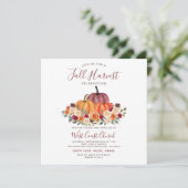 秋の収穫祭り、秋祭り、秋のコミュニティ 招待状 (スタンド正面)
