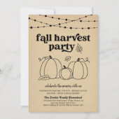 秋の収穫祭パーティーのご案内 招待状 (正面)