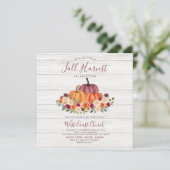 秋の収穫祭 パーティー 地域 チャーチ ピクニック 招待状 (スタンド正面)