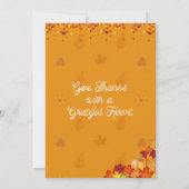 秋の収穫祭 招待状カード 招待状 (裏面)