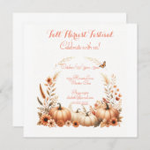 秋の収穫祭 招待状 (正面/裏面)