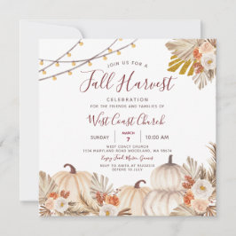 秋の収穫祭、秋のお祭り、秋のコミュニティ 招待状