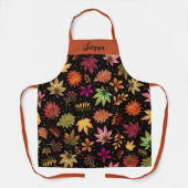 秋の収穫紅葉と紅葉の黒名 エプロン (正面)