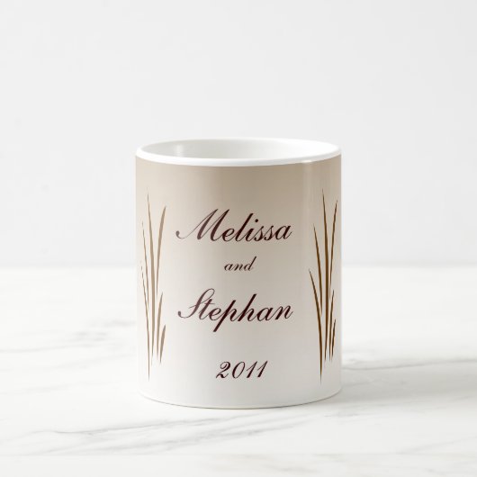 秋の収穫結婚の コーヒーマグカップ (中央)