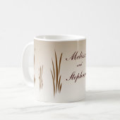 秋の収穫結婚の コーヒーマグカップ (正面左)