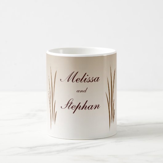 秋の収穫結婚の コーヒーマグカップ (中央)