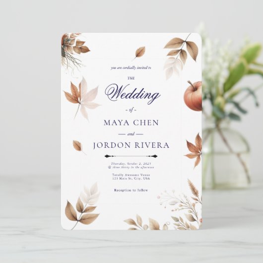 秋の収穫結婚期 招待状 (スタンド正面)