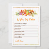 秋の収穫赤ちゃんシャワーベビー 招待状 (正面)