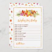 秋の収穫赤ちゃんシャワーベビー 招待状 (正面/裏面)