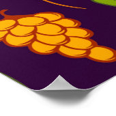 秋の収穫野菜と果物がパイを投げる ポスター (角)