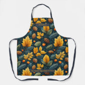 秋の収穫離れと、どんぐり、松 エプロン (正面)