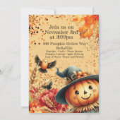 秋の収穫 かぼちゃのパーティー 招待状 (裏面)