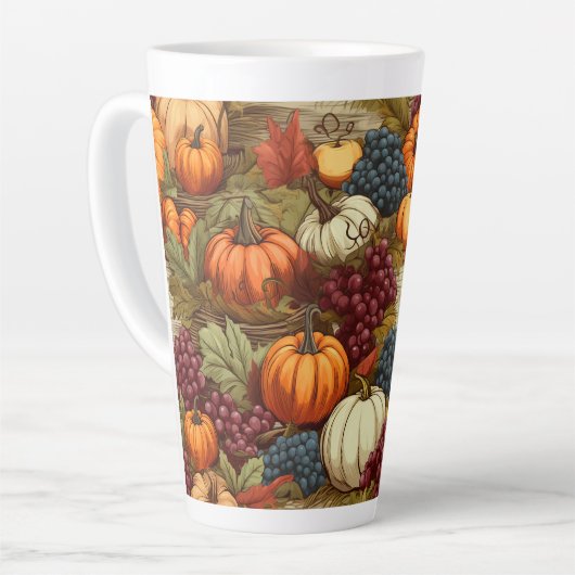 秋の収穫 カフェラテマグ (左アングル)