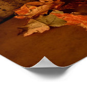 秋の収穫/カボチャとグルドのドア ポスター (角)