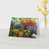 秋の収穫 カード (黄色い花)