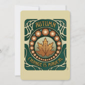 秋の収穫、ディナーパーティ 招待状 (正面)