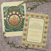 秋の収穫、ディナーパーティ 招待状