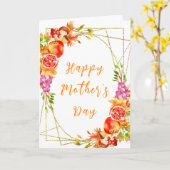 秋の収穫 ハッピーマザーズデー カード (黄色い花)
