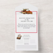 秋の収穫 レシピカード オールインワン招待状 (内側)