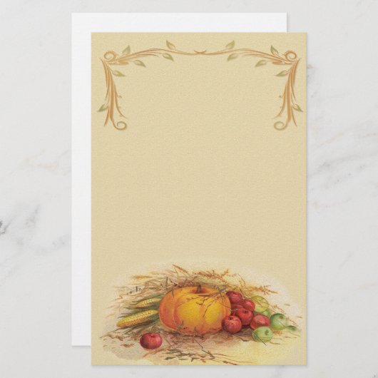 秋の収穫 便箋 (正面/裏面)