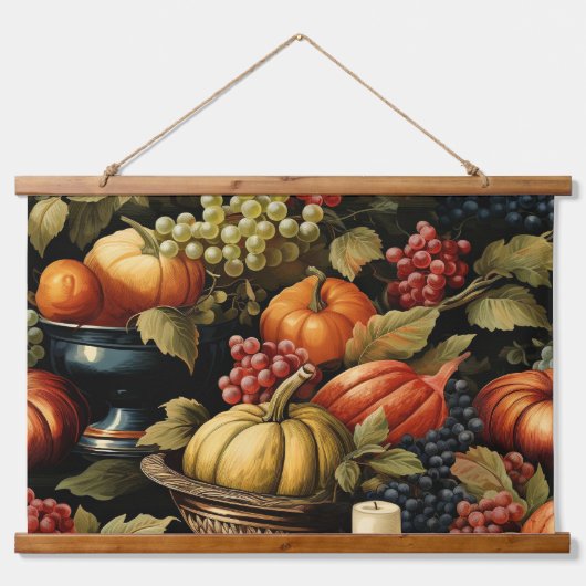 秋の収穫 吊り下げ型タペストリー (正面)
