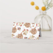 秋の収穫 |感謝祭テーブル座席表 プレイスカード (裏面)