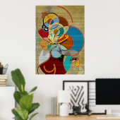 秋の収穫 – 抽象芸術ポスター ポスター (ホームオフィス)