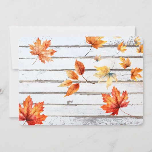 秋の収穫 招待状 (裏面)