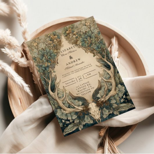 秋の収穫 木の森のウェディング 招待状