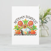 秋の収穫 民俗芸術 かぼちゃとひまわり 秋 招待状 (スタンド正面)