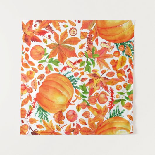 秋の収穫：水の色の秋豊富。 タペストリー (正面(横))