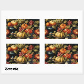 秋の収穫 長方形シール (シート)