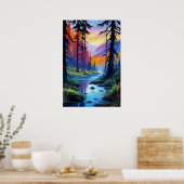 秋の受け入れ鮮やか色 ポスター (キッチン)