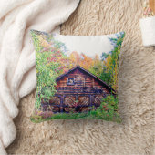 秋の古い納屋 クッション (ブランケット)