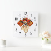 秋の台所用品 スクエア壁時計 (ホーム)