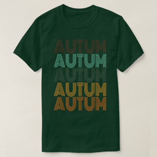 秋の名前パーソナライズされたヴィンテージレトロ80s 90s Bir Tシャツ (デザイン正面)