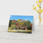 秋の名勝 カード (黄色い花)