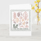 秋の名言 カード (黄色い花)