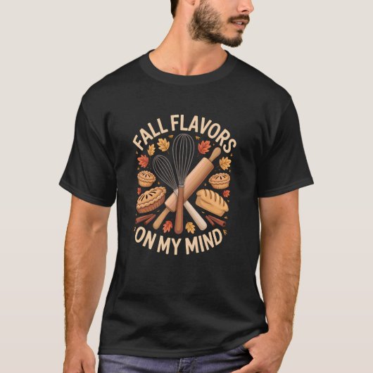 秋の味覚 秋のパン作りの季節 Tシャツ (正面)