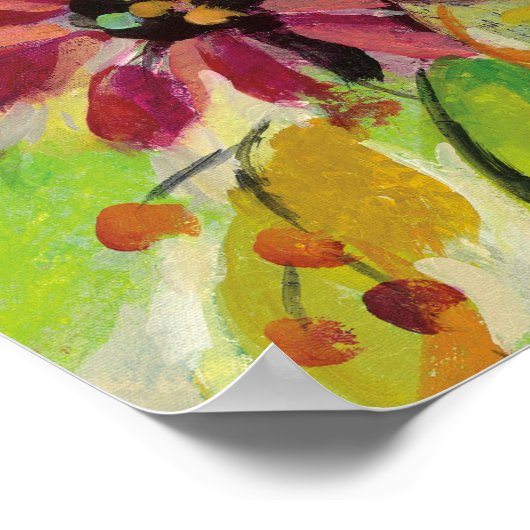 秋の喜び花 ポスター (角)