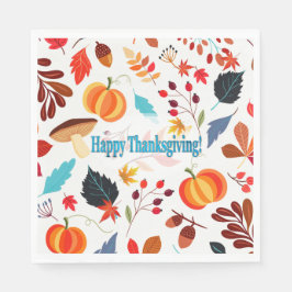 秋の喜び 感謝祭おめでとう スタンダードランチョンナプキン