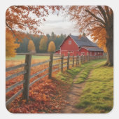 秋の四角シール スクエアシール (正面)